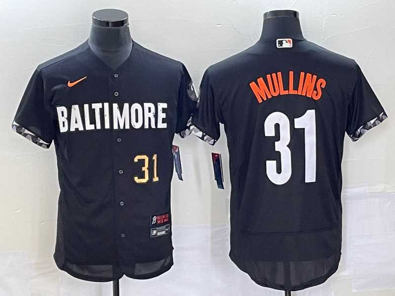 Mens Baltimore Orioles #31 Cedric Mullins Number Black 2023 City Connect Flex Base Stitched MLB Jerseys->baltimore orioles->MLB Jersey